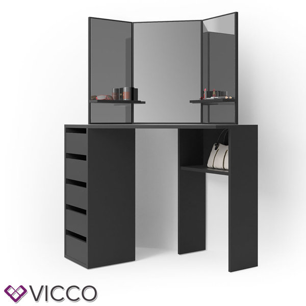 Mercury Row Russellville Dressing Table Set with Mirror & Reviews Wayfair.co.uk